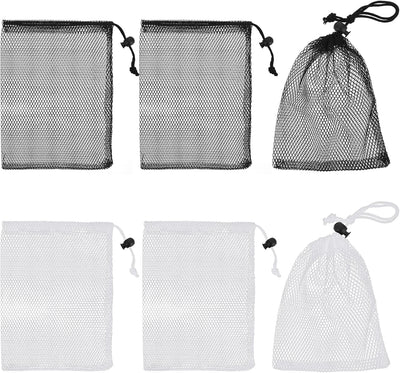 6 Bolsas Malla con Cordón 7.87x5.9pulg para Viaje y Almacenamiento