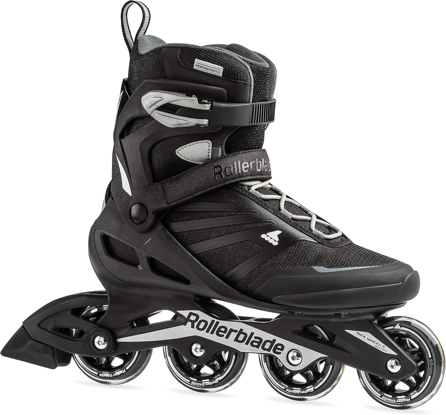 Patines en línea hombre adulto color negro plateado