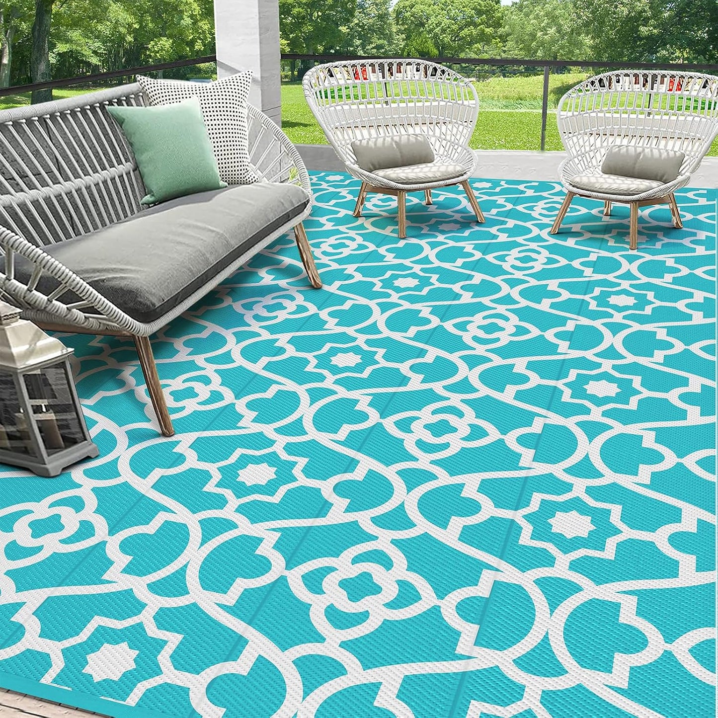 Alfombra impermeable 8x10 para exteriores acampar RV