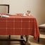 Mantel cuadros naranja 60x104pulg lino pesado estilo campo