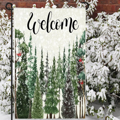 Bandera doble cara jardín invierno primavera 12x18pulg