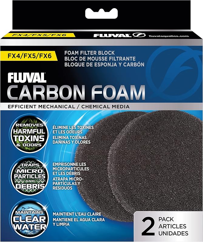 Filtro espuma carbono acuario pack 2 blanco