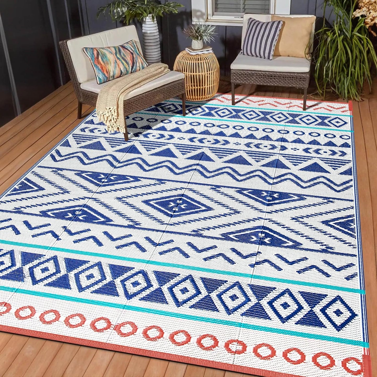 Tapete exterior impermeable plástico 6x9ft
