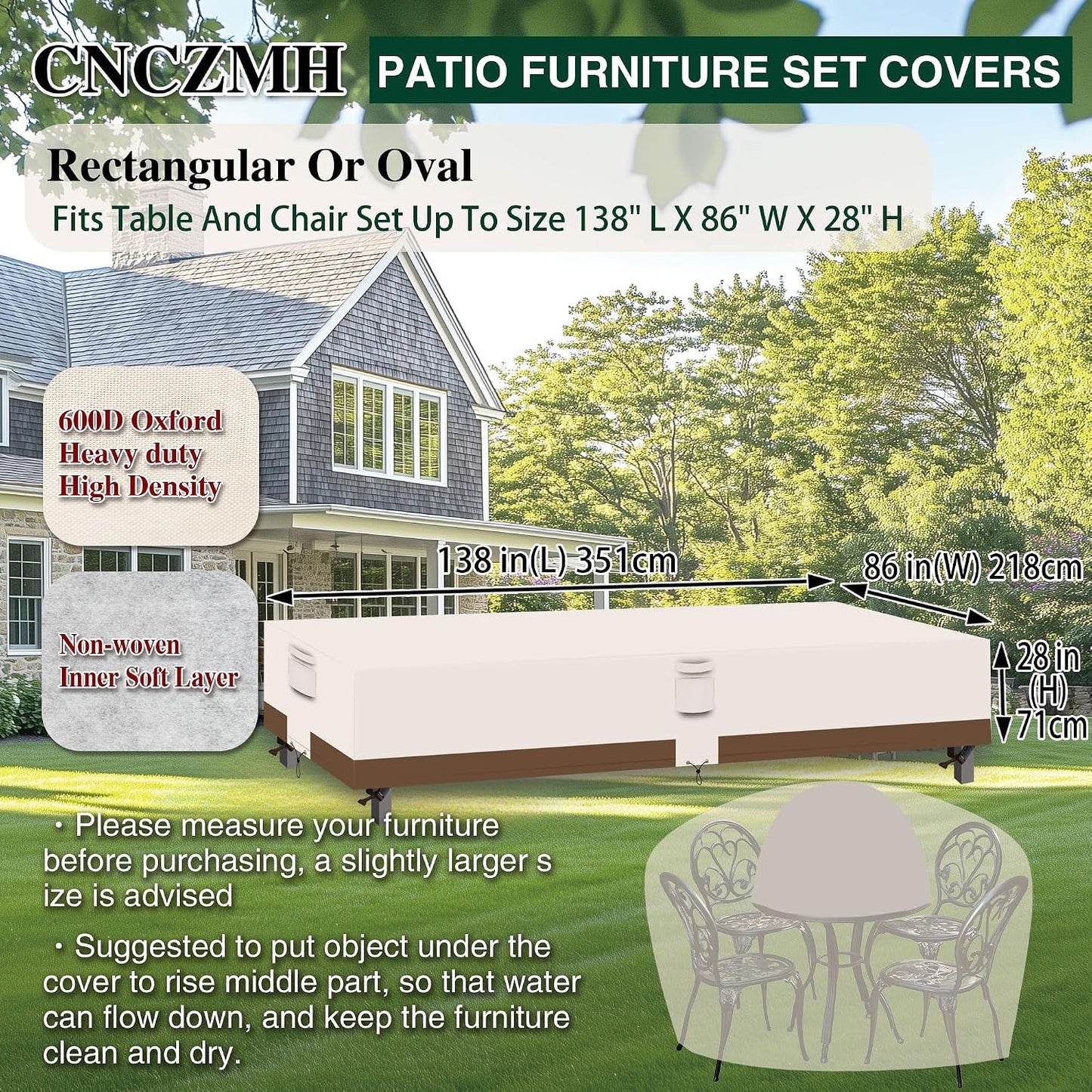 Fundas muebles exterior 600D impermeables sofa mesa sillas