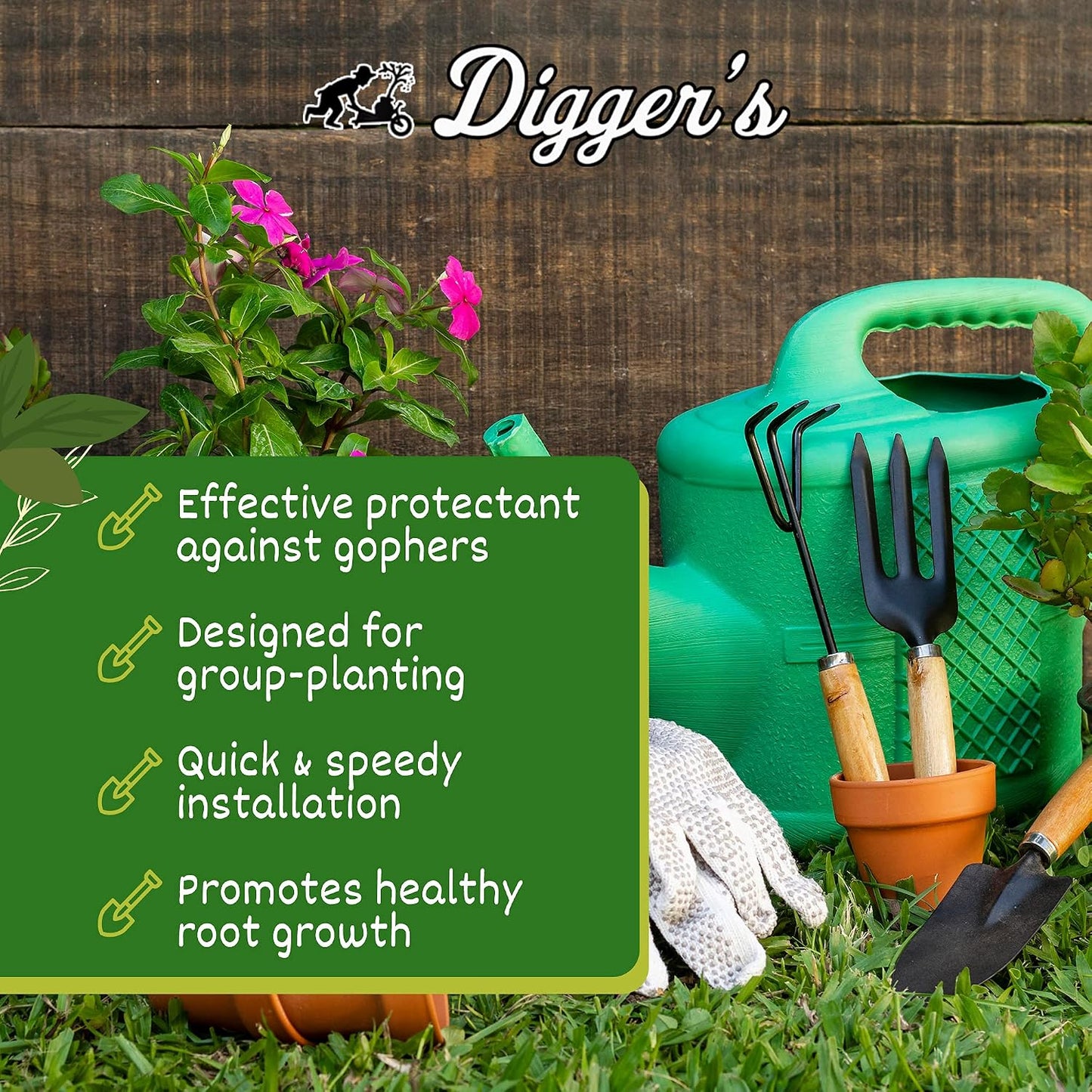 Cestas alambre Digger's 3gal 12uds resistentes