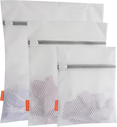 Bolsas malla diamante para lavandería set 3 tallas