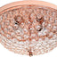 Lámpara techo empotrado 13pulg 2 luces metal oro rosa