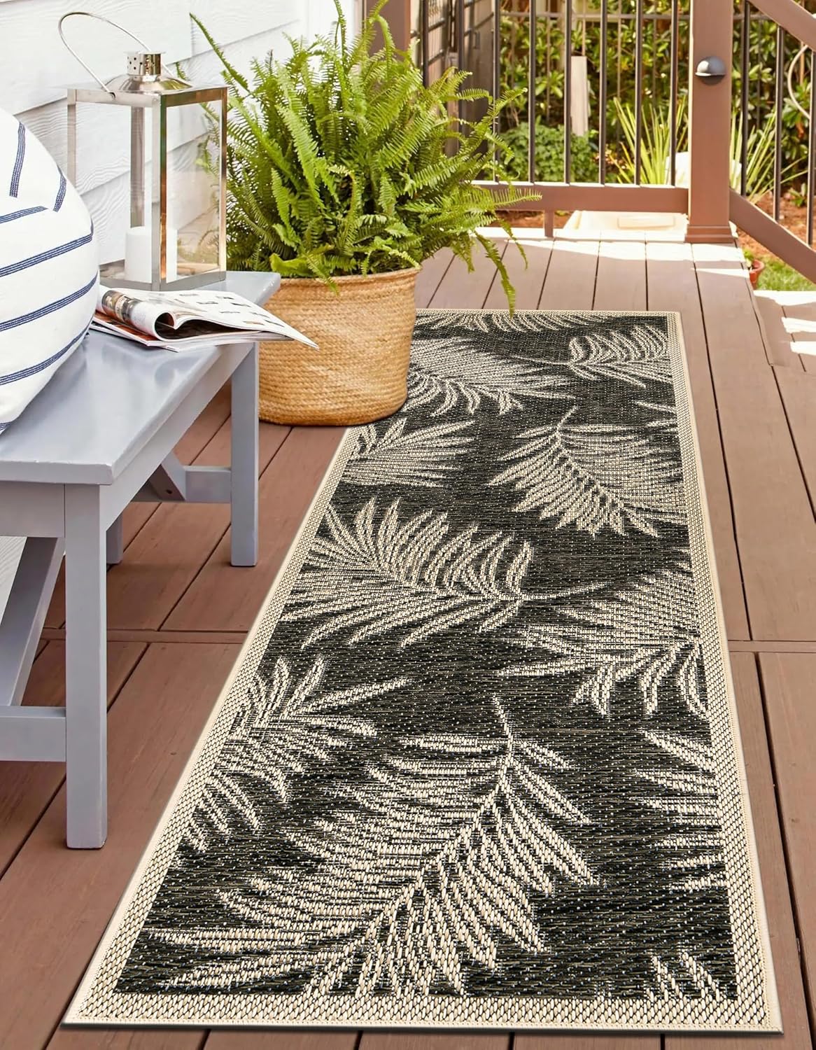 Alfombra patio terraza 2'3"x12' color azul