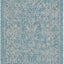 Alfombra exterior lavable 2x3'7" azul y gris felpudo patio