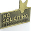 Letrero No Soliciting para dueños de perros metal 6.5x