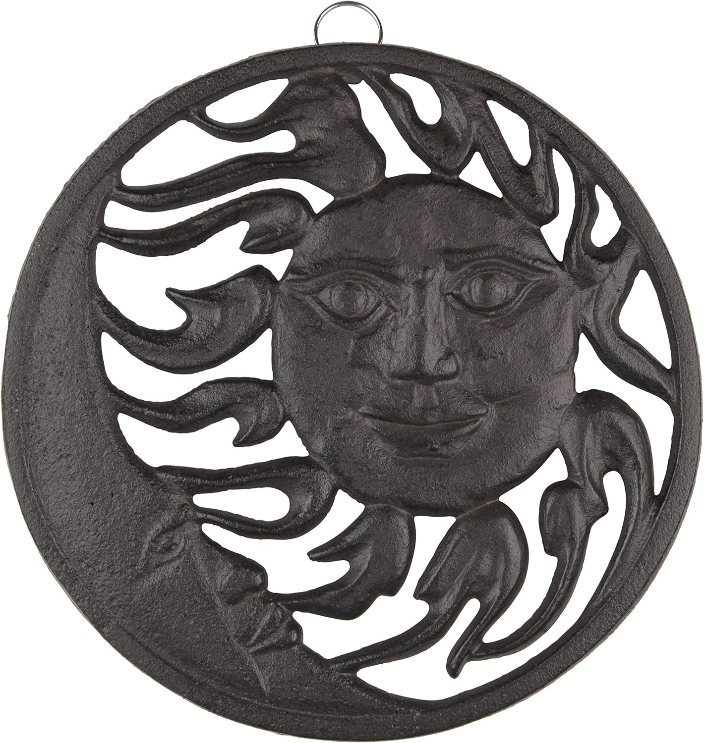 Salvamanteles hierro fundido diseño sol y luna 8pulg marrón
