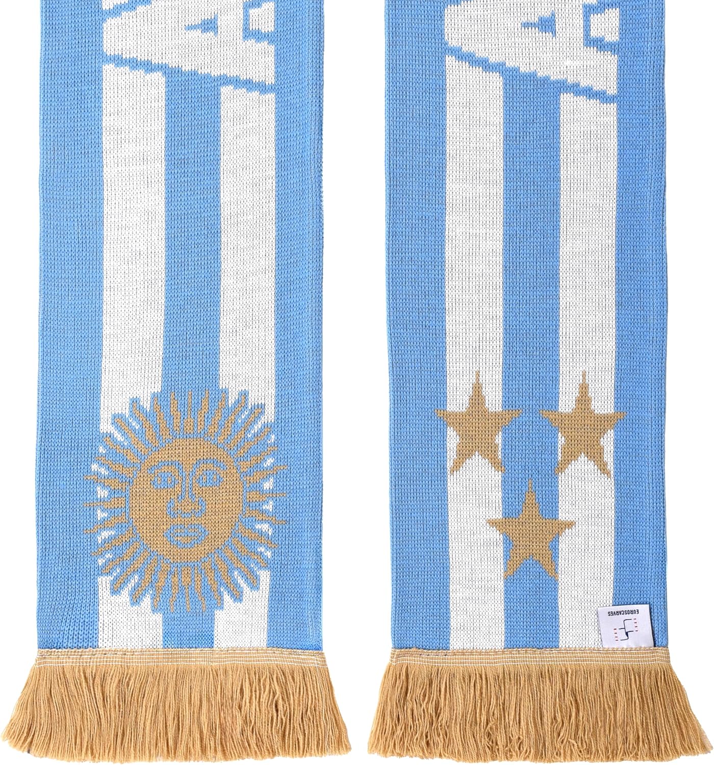 Bufanda punto fútbol argentina rayas unisex