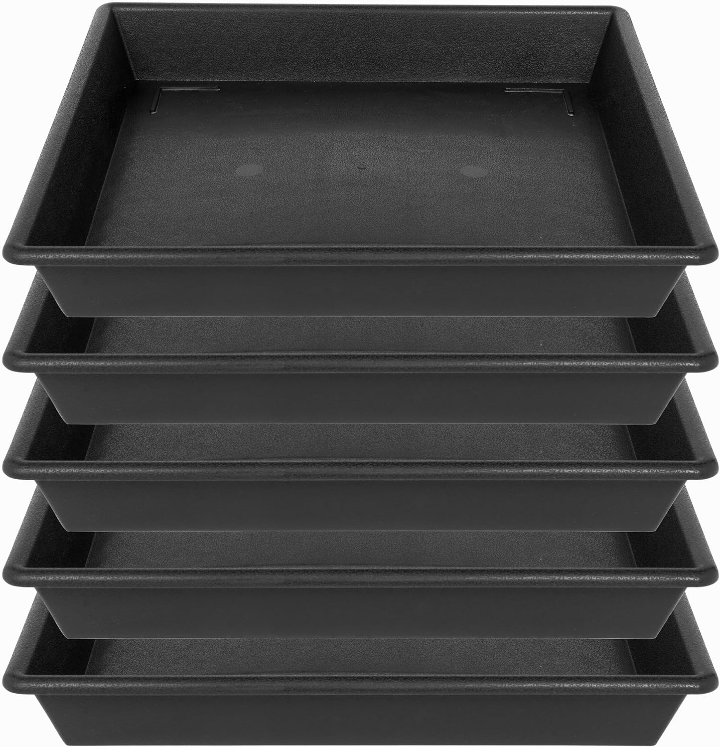 5 Platillos Cuadrados 8-20" Resistentes para Macetas