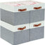 Cubos almacenamiento 13x15" set 4 gris y blanco