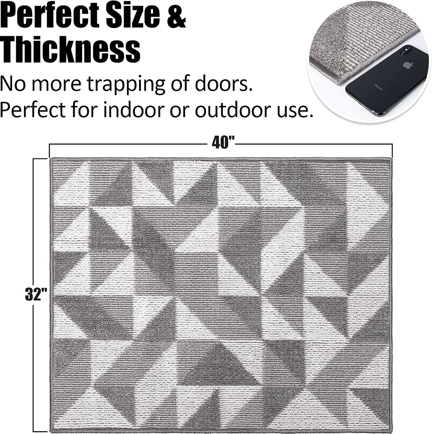 Tapete absorbente puerta interior con base antiderrap
