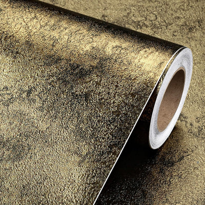 Papel tapiz dorado 24x197pulg textura metálica sala baño cocina