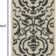 Alfombra decorativa 2x3ft 7" color arena y negro