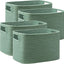 4 Cestas Almacenamiento con Asas Color Verde 14.5x9.8x9