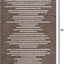 Alfombra geométrica rayas 4x6ft marrón/beige patio