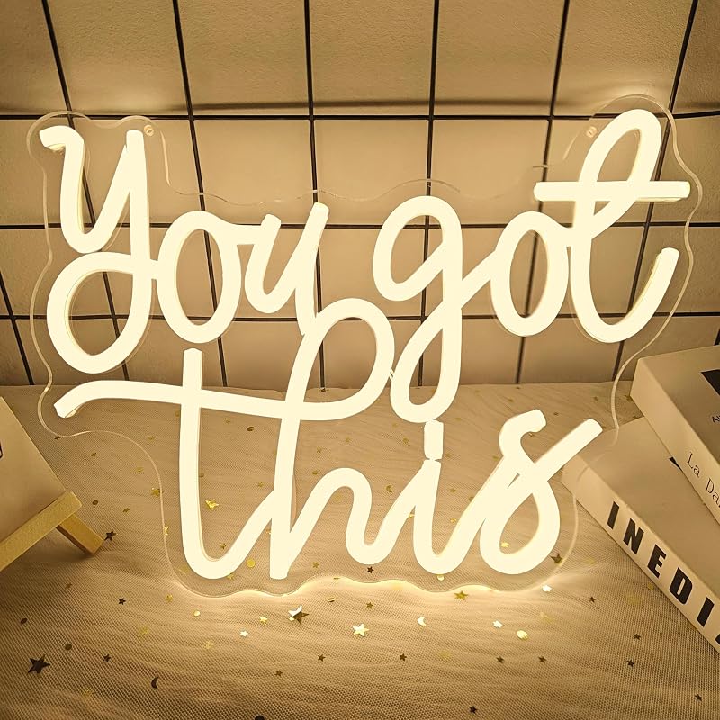 Letrero neón You Got This con luz LED hogar oficina