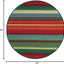 Alfombra redonda Jaco 3ft1" multicolor y azul claro