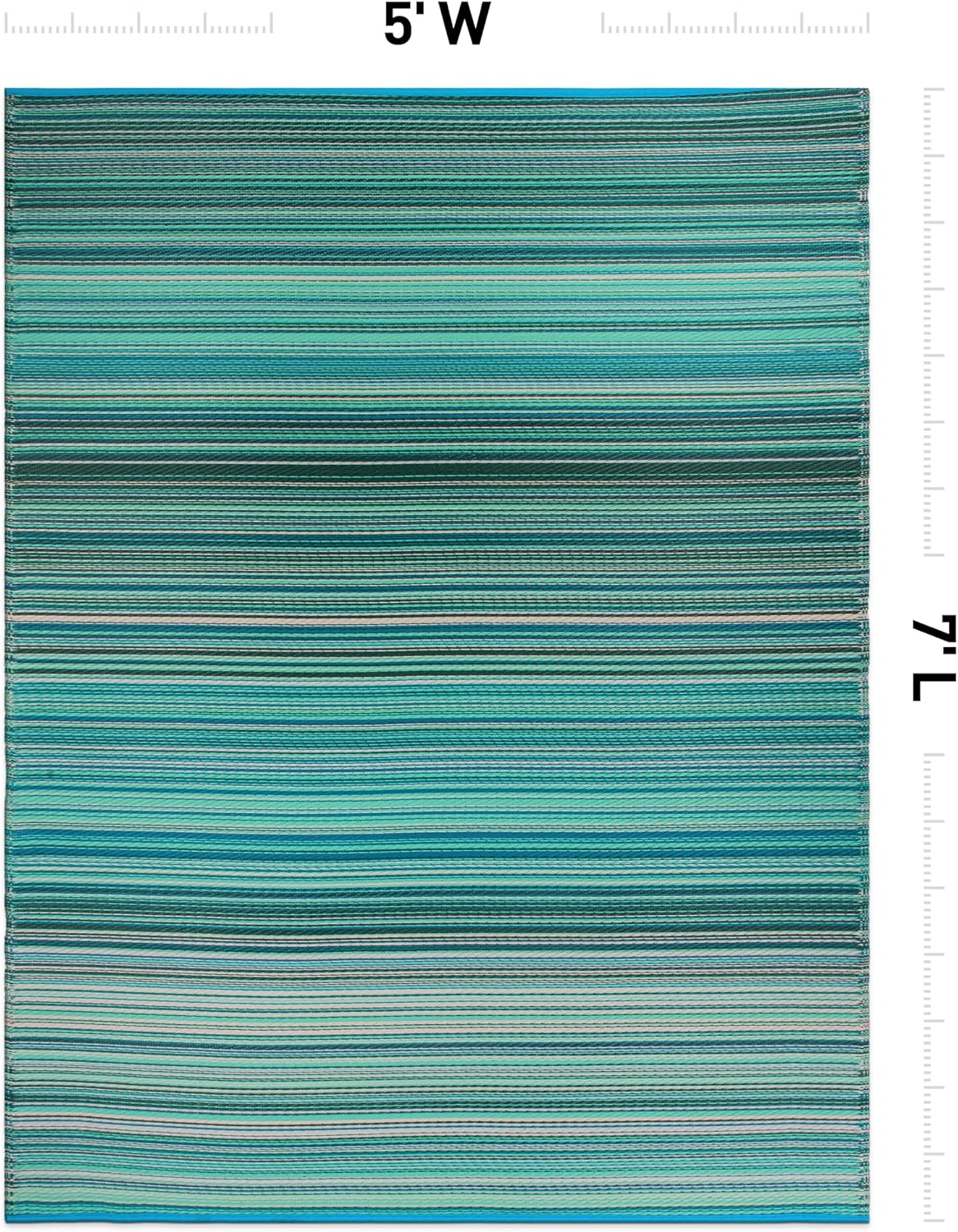 Alfombras plástico reciclado reversibles 5x7ft patio