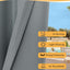 4 Cortinas impermeables patio 54x95" ojales grises