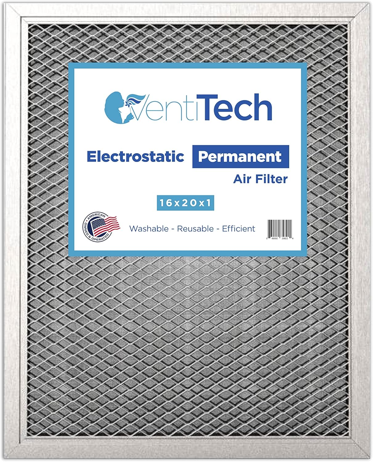 Filtro aire electrostático lavable para HVAC captura