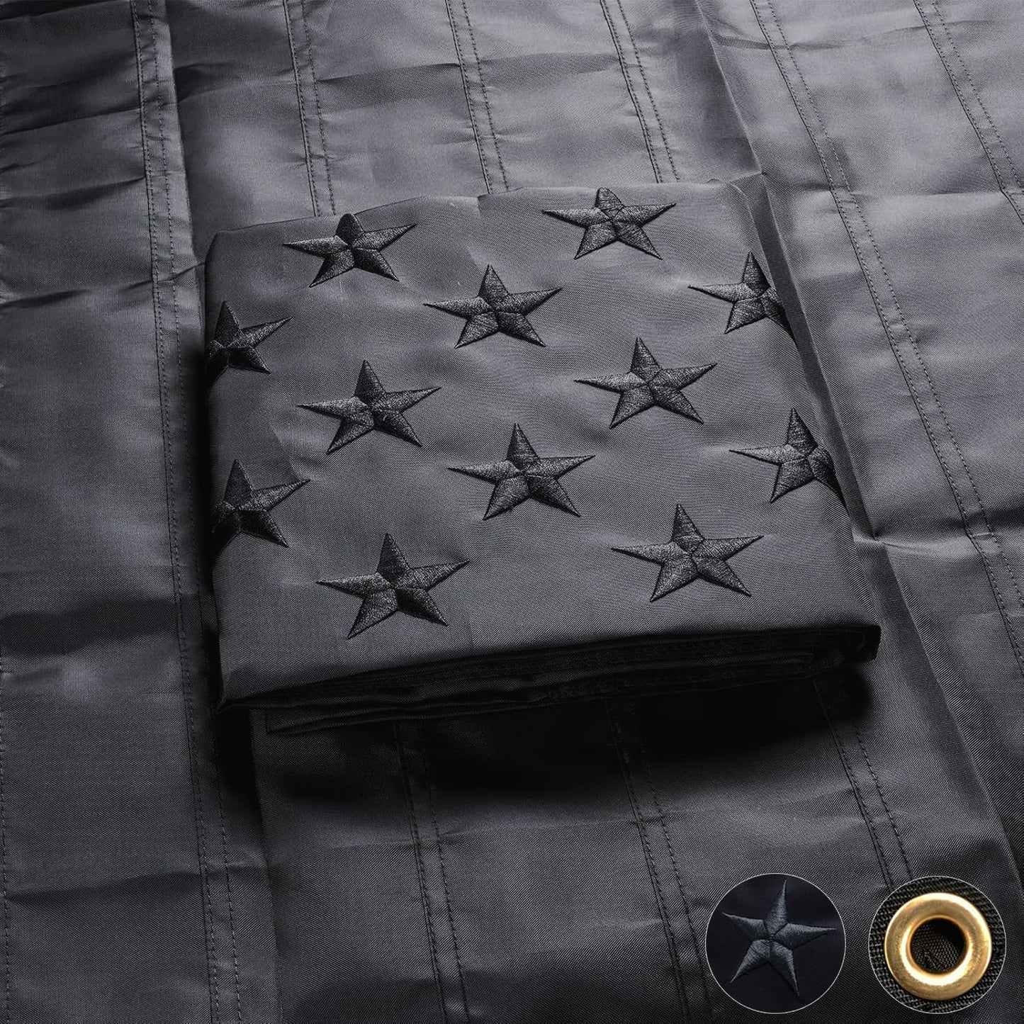 Bandera EE.UU. 4x6ft estrellas bordadas ojales latón