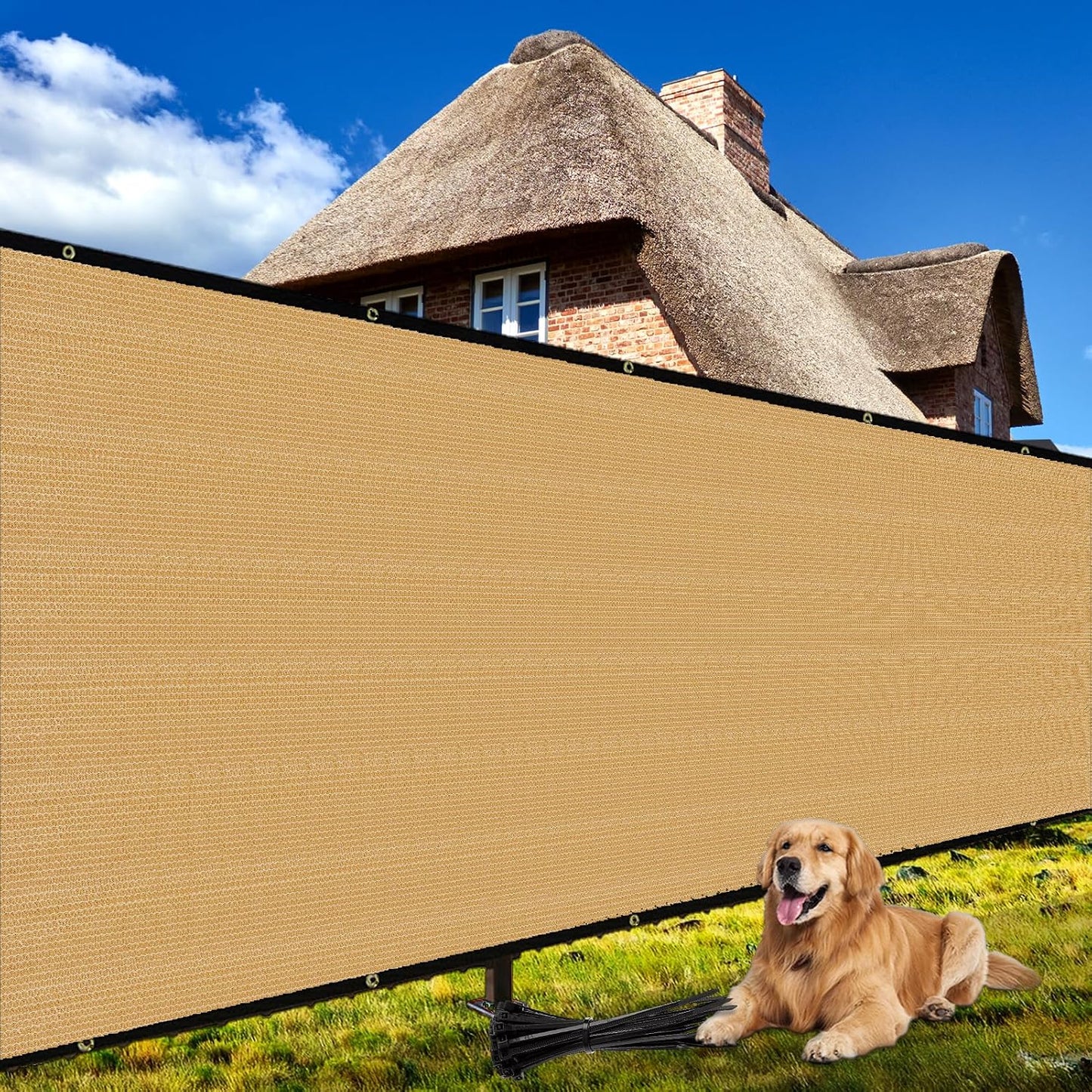 Pantalla privacidad malla 6x25" resistente
