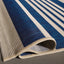 Alfombra cuadrada 2.7ft azul marino y beige resistente exterior