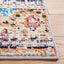 Alfombra área 9x12ft diseño bohemio diamantes naranja beige