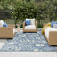 Alfombra azul 7x10ft x 10x6ft para dormitorio sala