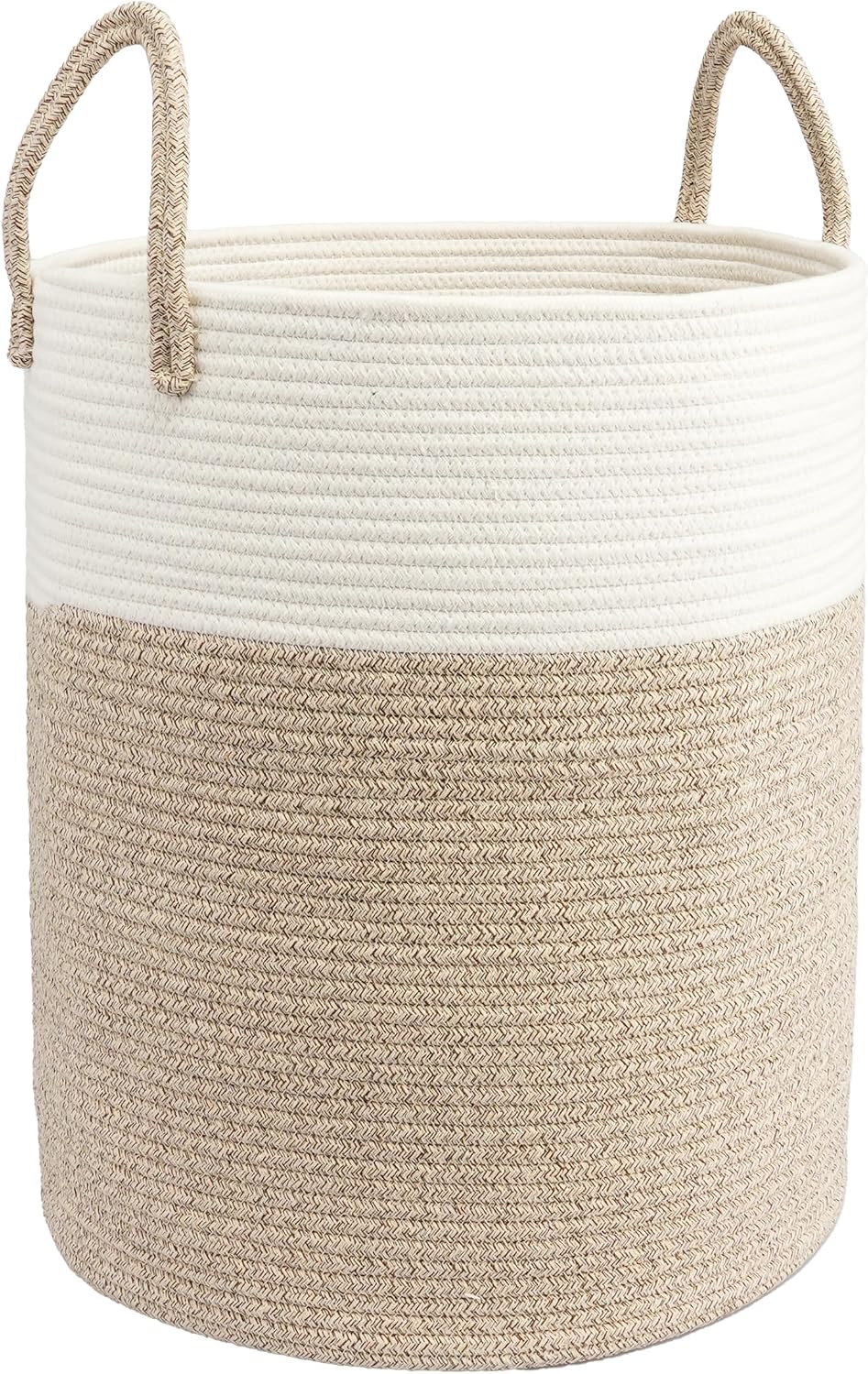 Cesta cuerda algodón 38x51cm para ropa sucia baño y bebé