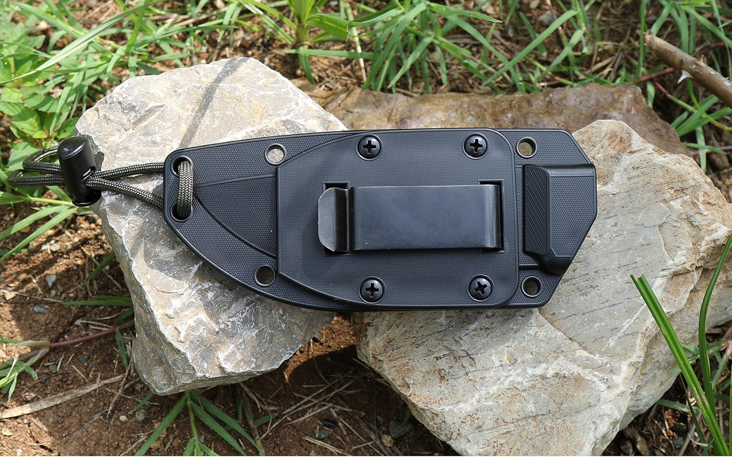 Cuchillo supervivencia hoja fija funda polímero acampar