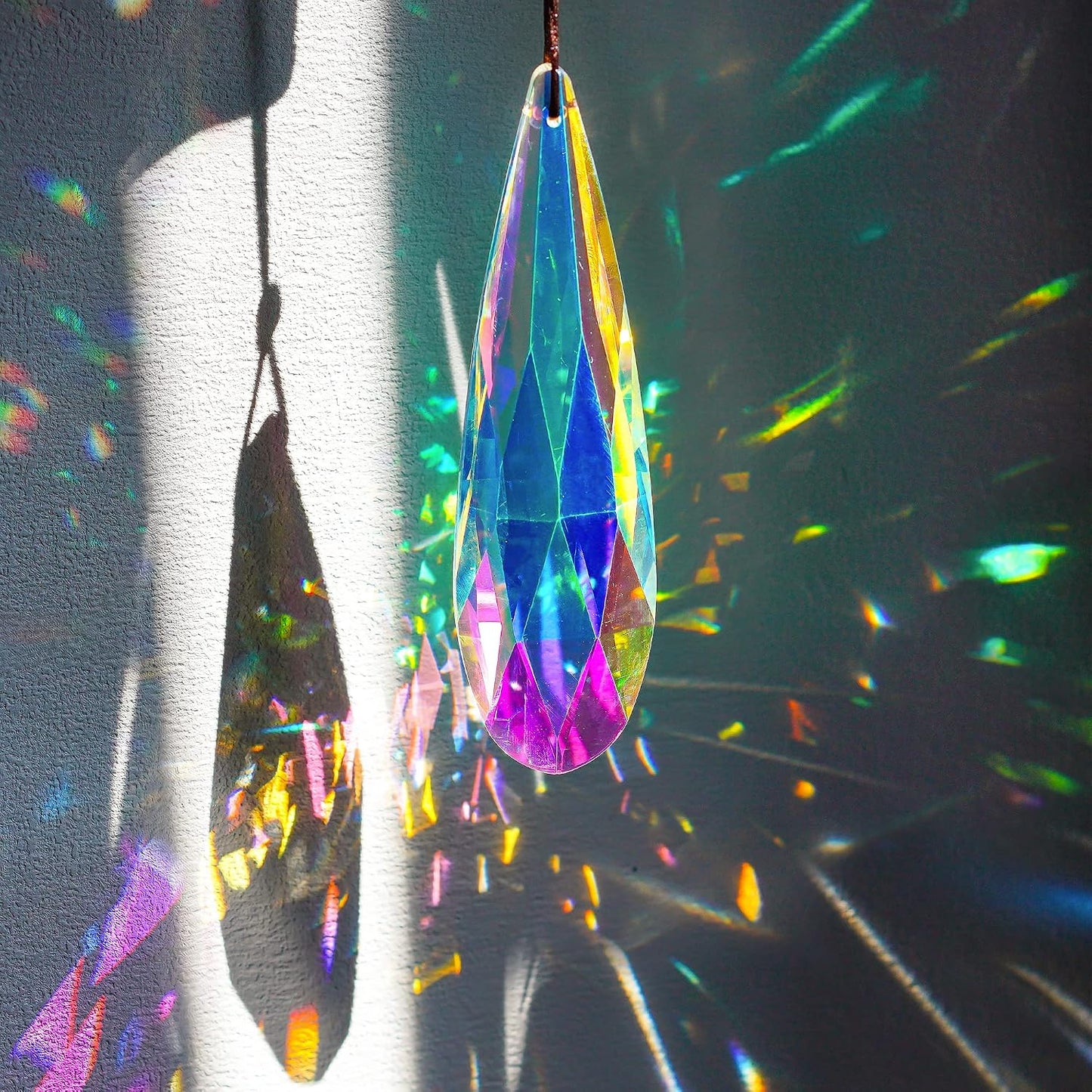 Prisma cristal colgante para ventana atrapasoles arcoíris