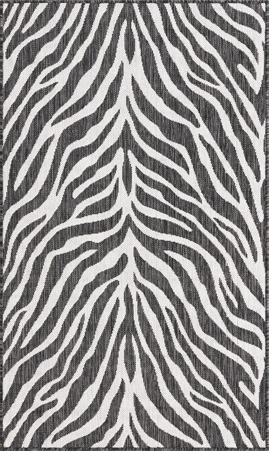 Alfombra área Tsavo 3'1x5'3 Rectángulo Blanco/Negro