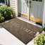 Tapete bienvenida impermeable antiderrap 60x36" café