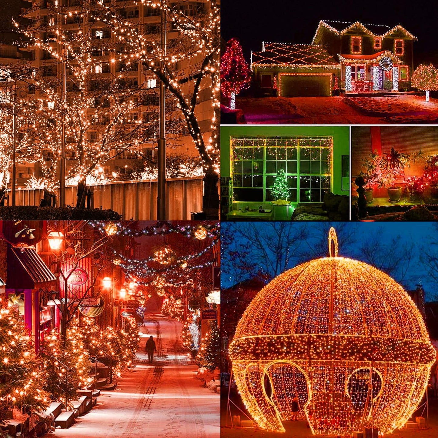 Cadena luces LED Halloween 98.5ft 8 modos impermeable