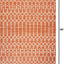 Tapete geométrico Ourika 3x5ft naranja/crema para patio