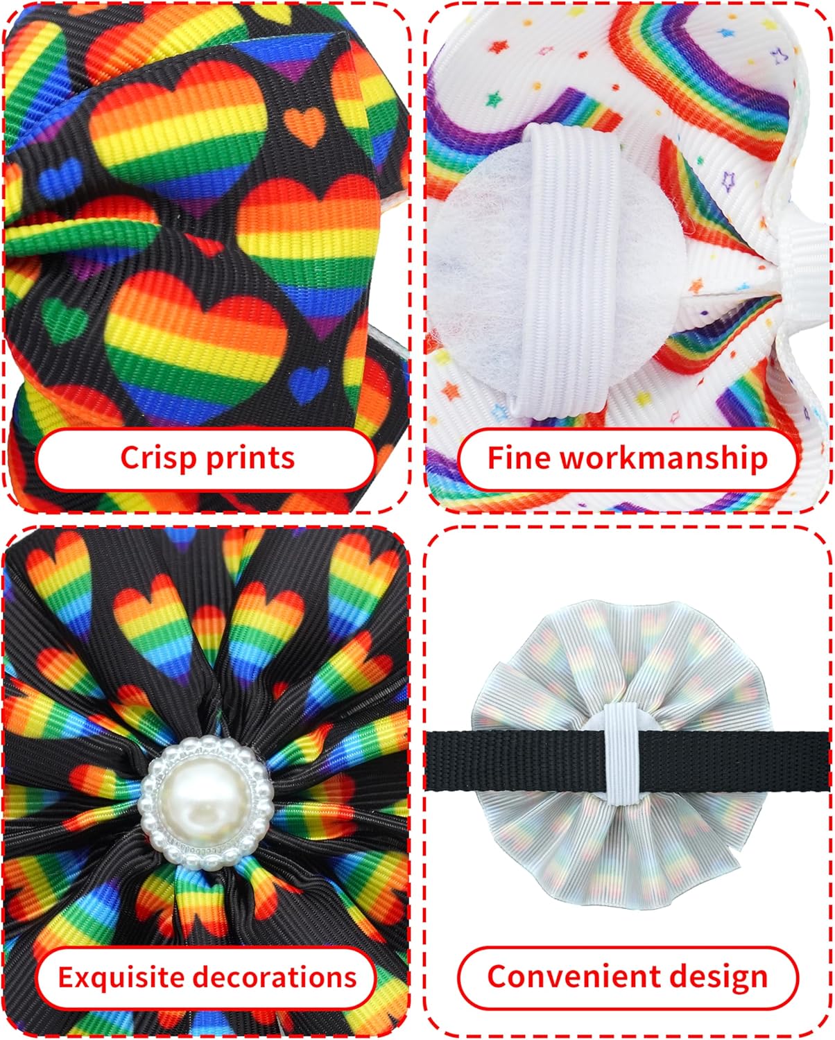 4 Pzas Collares Perros Pequeños Flores Lazos Festivales