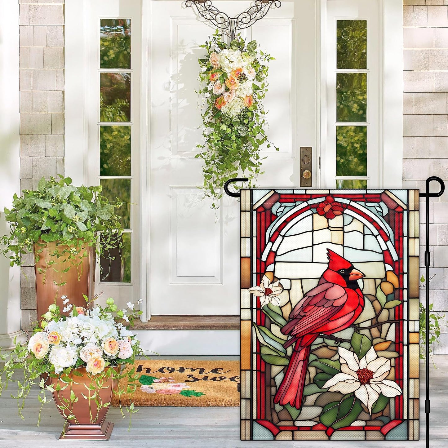 Bandera jardín doble cara primavera verano 12x18pulg
