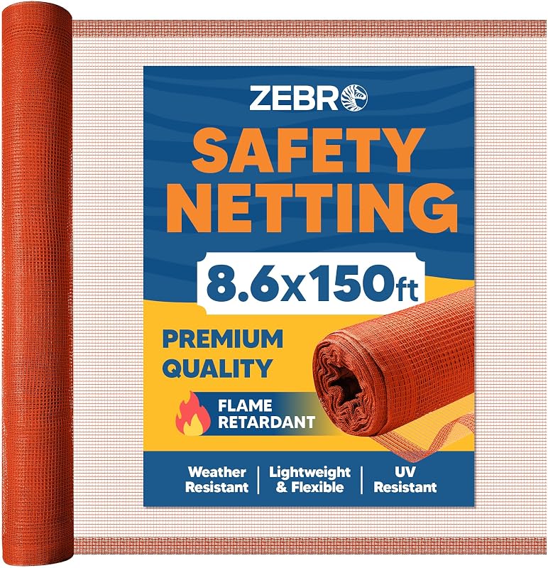 Red seguridad ignífuga naranja 8.6x150 ft construccion