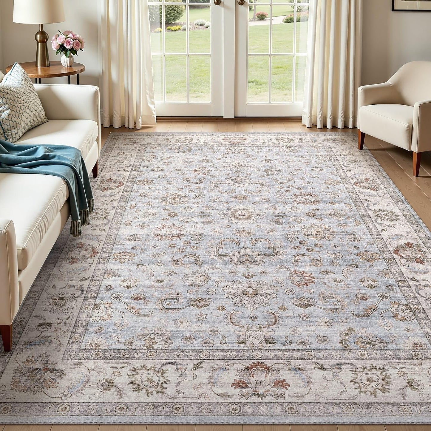 Alfombra lavable 5x7ft antiderrap sala cocina