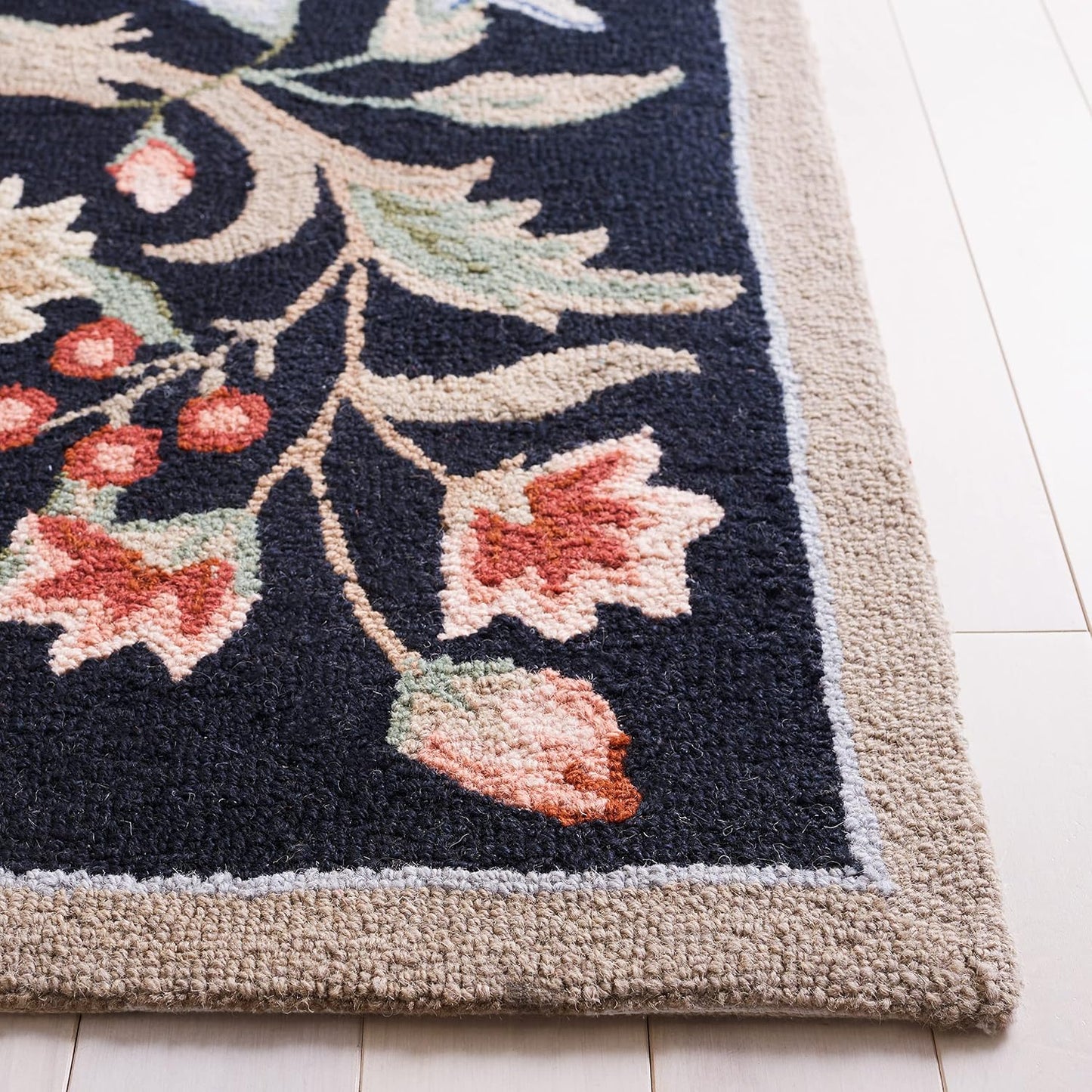 Alfombra lana francesa 1'8x2'6 estilo campestre
