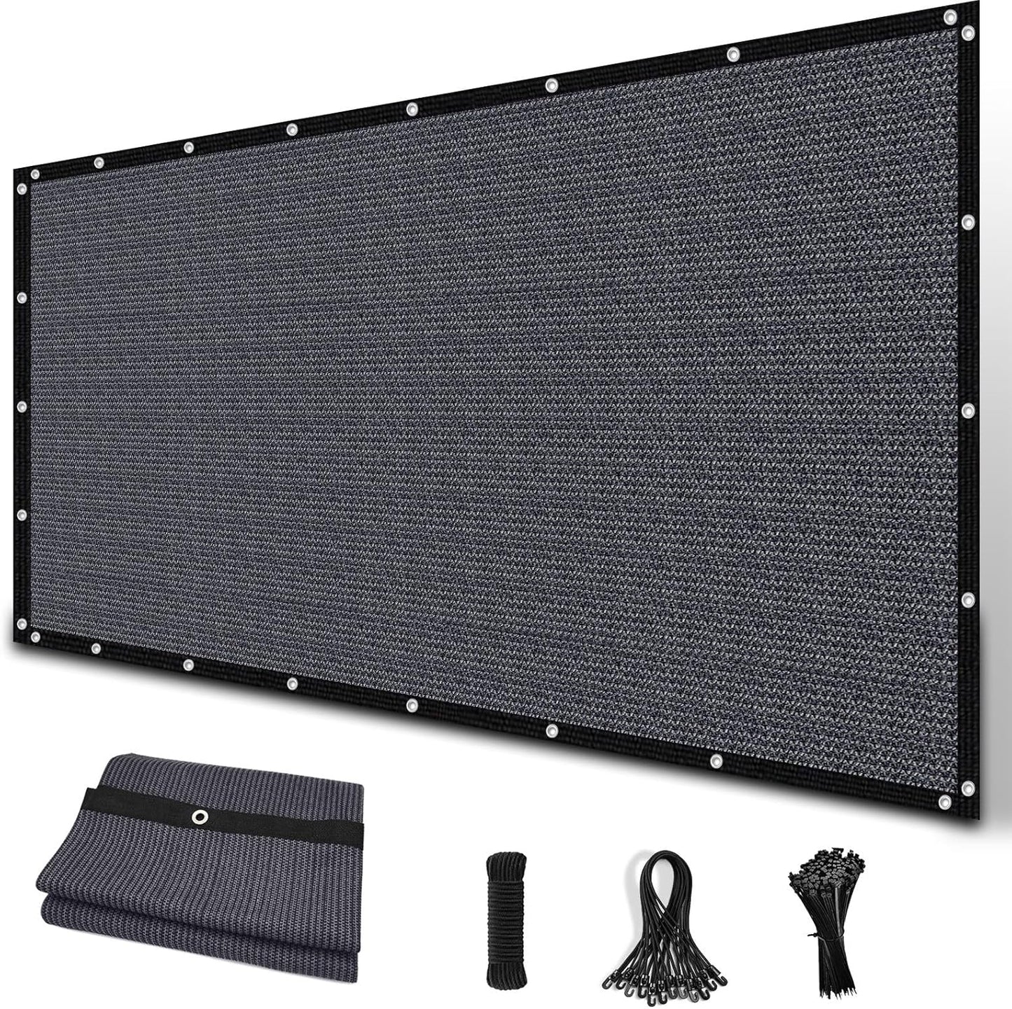 Tela sombra 90% gris azulado 10x16ft con ojales