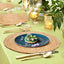 Set 4 manteles yute redondo 13pulg decorativo