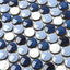 Azulejos mosaico azul marino y blanco caja 5