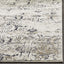 Alfombra envejecida 3x5ft color carbón/crema