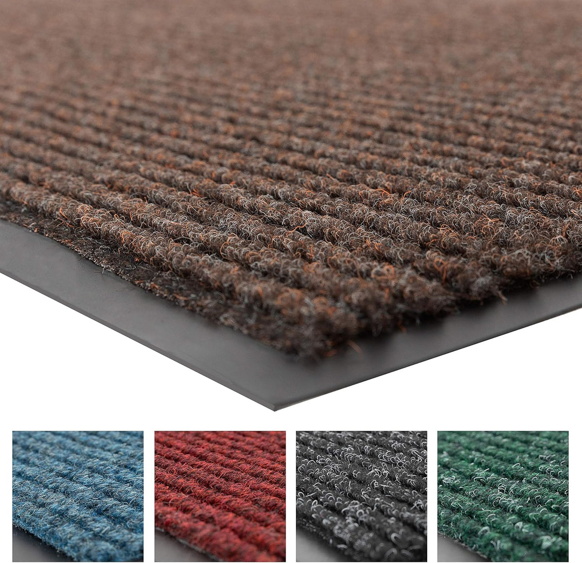 Alfombra entrada cepillo 3x4ft absorbente resistente marrón
